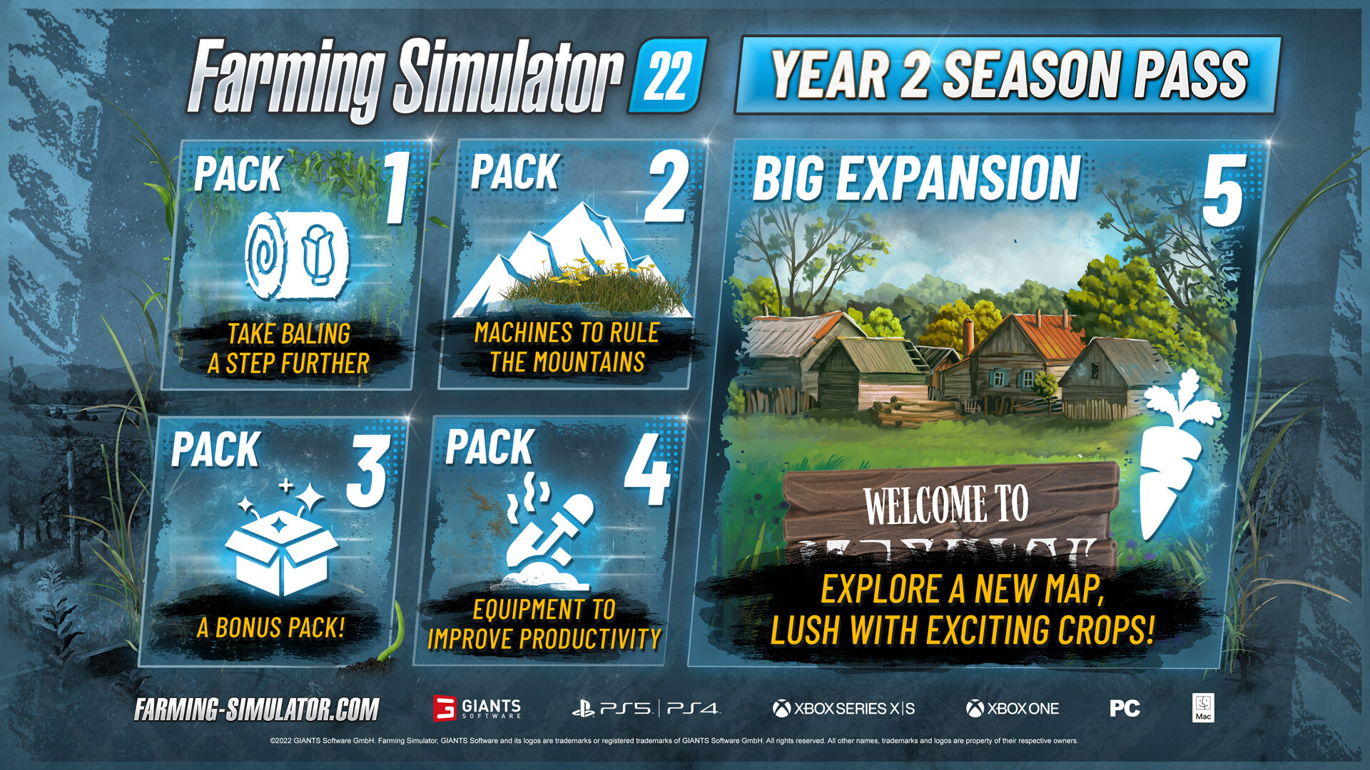 Farming Simulator 22 - Year 2 Season Pass DLC Steam CD Key (26.24$)