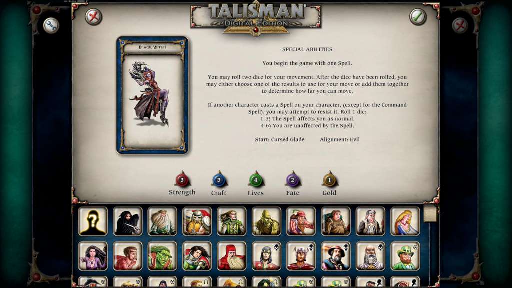 Talisman: Digital Edition - Black Witch Character Pack Steam CD Key (1.37$)