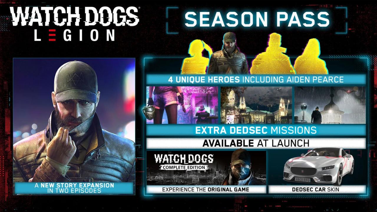 Watch Dogs: Legion - Season Pass DLC US Ubisoft Connect CD Key (20.9$)