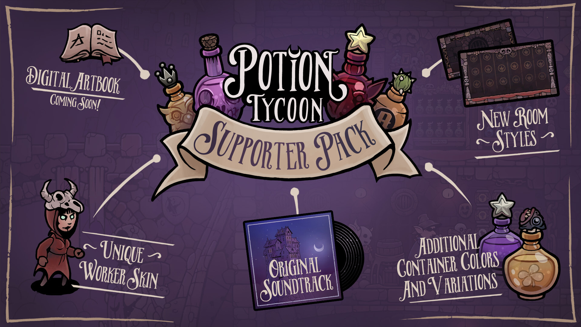 Potion Tycoon - Supporter Pack DLC Steam CD Key (7.88$)