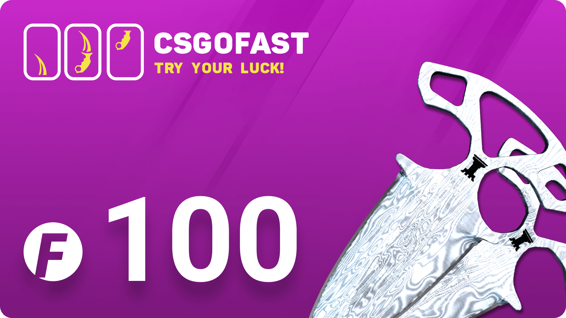 CSGOFAST 100 Fast Coins Gift Card (70.9$)