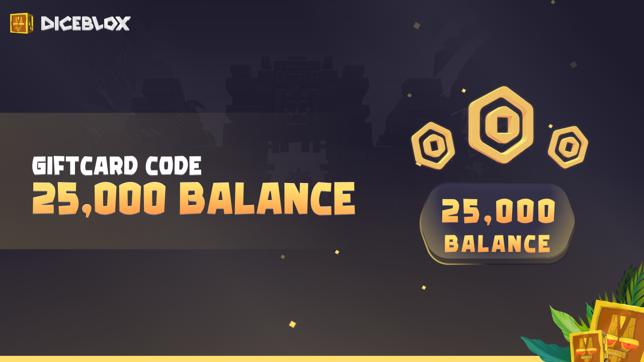 Diceblox 25.000 Balance Gift Card (76.45$)