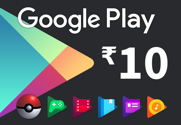 Google Play ₹10 IN Gift Card (0.47$)