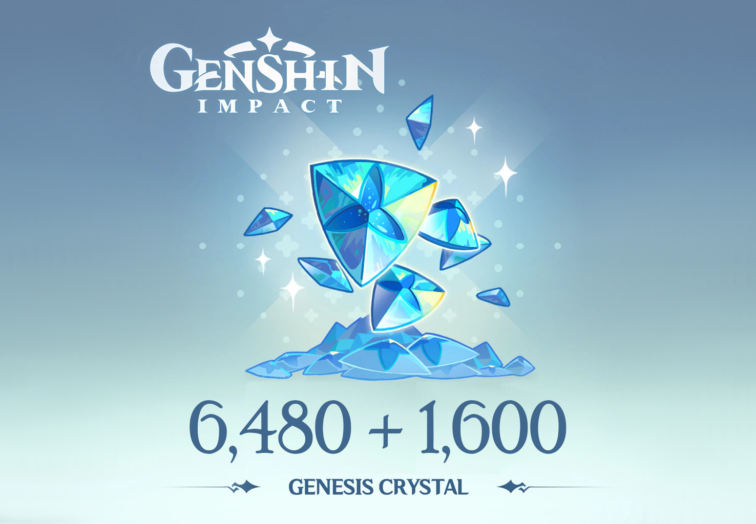 Genshin Impact - 6,480 + 1,600 Genesis Crystals Reidos Voucher (107.29$)