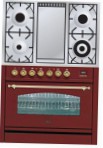 ILVE PN-90F-MP Red Кухонная плита \ характеристики, Фото
