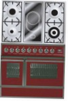 ILVE QDC-90VW-MP Red Σόμπα κουζίνα \ χαρακτηριστικά, φωτογραφία