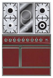 ILVE QDC-90V-MP Red Σόμπα κουζίνα φωτογραφία, χαρακτηριστικά