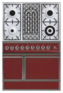 ILVE QDC-90B-MP Red اجاق آشپزخانه عکس, مشخصات