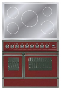 ILVE QDCI-90W-MP Red Σόμπα κουζίνα φωτογραφία, χαρακτηριστικά