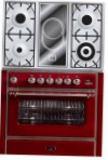 ILVE M-90VD-VG Red Σόμπα κουζίνα \ χαρακτηριστικά, φωτογραφία