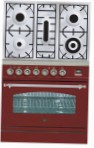 ILVE PN-80-VG Red Σόμπα κουζίνα \ χαρακτηριστικά, φωτογραφία