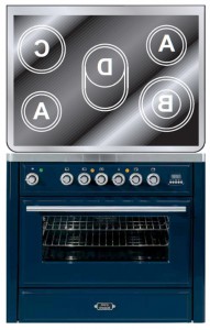 ILVE MTE-90-E3 Blue Estufa de la cocina Foto, características