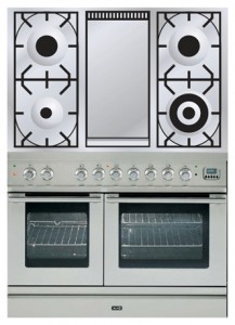 ILVE PDL-100F-VG Stainless-Steel Σόμπα κουζίνα φωτογραφία, χαρακτηριστικά