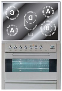 ILVE PFE-90-MP Stainless-Steel Кухонная плита Фото, характеристики