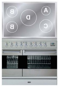ILVE PDFI-90-MP Stainless-Steel Estufa de la cocina Foto, características
