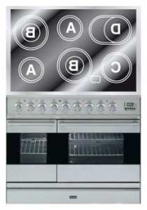 ILVE PDFE-100-MW Stainless-Steel Кухонная плита Фото, характеристики